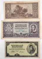 17db-os vegyes pengő bankjegy tétel, kézzel készített albumban T:vegyes