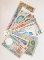 15db klf külföldi bankjegy, közte Egyiptom, Peru, Brazília, Afganisztán T:I,I- 15pcs of diff banknotes, including Egypt, Peru, Brazil, Afghanistan C:UNC,AU