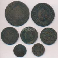 1761-1894. 7db-os krajcár tétel, közte magyar és osztrák verdejelűek is T:2-,3,3-