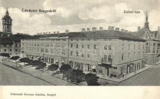 Szeged, Zsótér ház, sörcsarnok és étterem, Hernyák Imre üzlete, Grünwald Herman kiadása