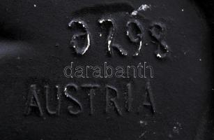 Városképes, szecessziós motívumos falikép, jelzett, kopásnyomokkal, 25×19,5 cm