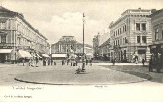 Szeged, Klauzál tér, Divatáruház a Menyecskéhez, könyvnyomda, Gerő S. kiadása