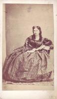 1866 Kattinka Enery énekesnő keményhátú fotó