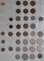 ~760db-os vegyes külföldi hobbi érmegyűjtemény, néhány darab magyarral, érmetartó albumba rendezve T...
