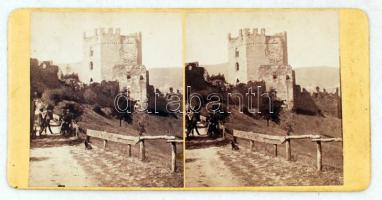 cca 1870 Visegrád, Salamon tornya sztereo fotó /  stereo photo