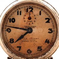 Tam-Tam Drummer óra, "Jung József órás és ékszerés, Kispest" felirattal, a számlapja kopot...