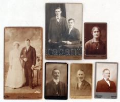 6 db keményhátú fotó szegedi fotóműhyelyekből, különböző méretben