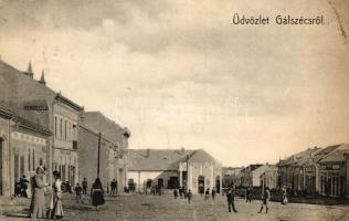 Gálszécs, Piactér, vendéglő / market place with restaurant (EK)