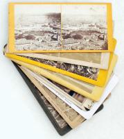 cca 1880-1900 Bécs, Drezda, Velence, Bajoroszág, Mexikó 9 db sztereo fotó / 1880-1900 Bayern, Vienna, Mexico, Dresden 9 stereo photos