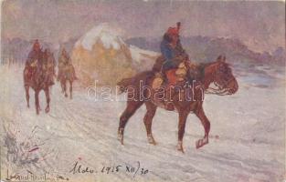 Előörsön, Honvédelmi Ministerium Hadsegélyező Hivatal által kiadott / WWI Hungarian soldiers s: Ede Lengyel-Reinfuss (EK)