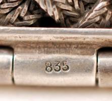 Ezüst (Ag.) fonott karkötő, jelzett, kis sérüléssel, h: 20,5 cm, nettó 30 g