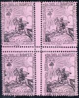 1938 II. Bélyeggyűjtési propaganda tárlat levélzáró négyestömb