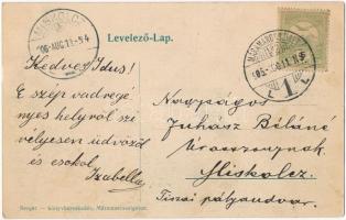 Erdészvölgy, Kuzij (Lonka, Luh; Tisza-völgy, Máramaros); Rudolf-kastély. Kiadja a Berger könyvkeresk...