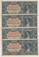 1946. 100.000MP (4x) sorszámkövetők T:I-