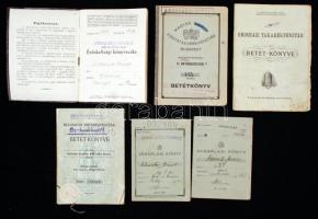 1944 Losonci, békéscsabai, kiskirálysági, budapesti stb. vásárlási könyvek, betétkönyvek, 6 db