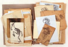 Granár József hagyatéka több mint 90 db grafika egy kis része keretezve