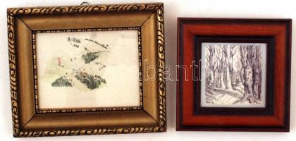 Granár József hagyatéka több mint 90 db grafika egy kis része keretezve