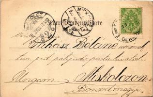 Glamoc, K.K. Postamt, Hauptplatz, Bogabog; Weiss & Dreykurs / post office, main square, market p...