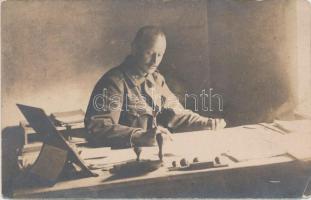 WWI Austro-Hungarian soldier writing a letter photo (EK)