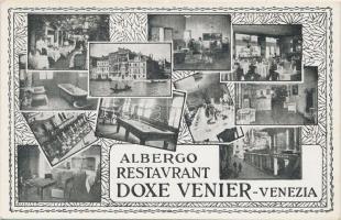 Venice, Venezia; Albergo Restaurant Doxe Venier/ restuarant, hotel, interior, floral