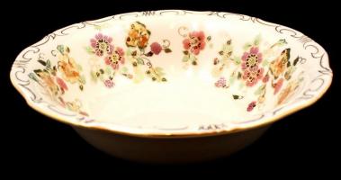 Zsolnay pillangó mintás kompótos készlet, kézzel festett, jelzett, hibátlan, összesen: 7 db