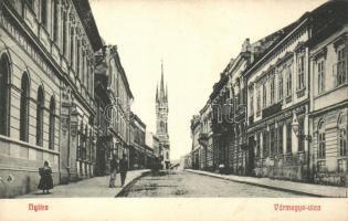 Nyitra, Vármegye utca, Hitelbank, Fürst Sz. kiadása / street, bank