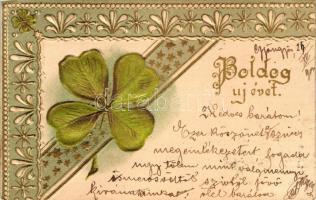 New Year, clover Emb. litho (EK)