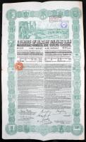 1926. "Magyarországi Vármegyék Font Sterling Kölcsöne" szelvényekkel, felülbélyegzésekkel T:II- Hungary 1926. "Counties of Hungary Sterling Loan"