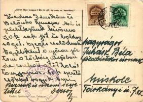 Magyar irredenta lap rovásírással; kiadja Szentkirályi Lajos / Irredenta art postcard, Old Hungarian...