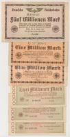 Németország / Weimari Köztársaság / Birodalom Vasút Berlin 1923. 1.000.000M (3x) + 2.000.000M (3x) + 5.000.000M T:II-III Germany / Weimar Republic / Deutsche Reichsbahn Berlin 1923. 1.000.000 Mark (3x) + 2.000.000 Mark (3x) + 5.000.000 Mark C:XF-F