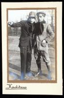 Jelzetlen fotó: Haditerv, kartonra kasírozva, felirattal, 11x16 cm