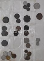 270db külföldi és magyar fémpénz műbőr albumban, főleg külföldiek T:vegyes