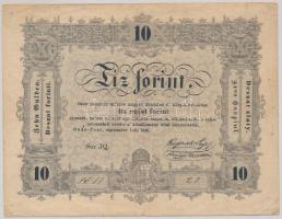 1848. 10Ft "Kossuth bankó" T:III Adamo G111