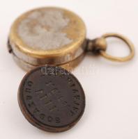 cca 1947-1989 az Országos Tervhivatal pecsétnyomója, felakasztható fém tokban, d: 2,5 cm