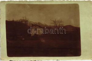 4 db RÉGI használatlan motívumlap; katonai fotó képeslap / 4 old unused motive cards; military photo postcards