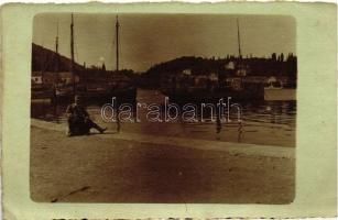 4 db RÉGI használatlan motívumlap; katonai fotó képeslap / 4 old unused motive cards; military photo...