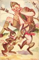 Cserkész; Márton L. féle Cserkészlevelezőlapok Kiadóhivatala / Scouts s: Márton L. - 4 db régi képes...