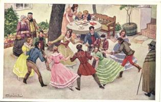 "Régi jó idők" Magyarországon s: Biczó András - 4 db régi képeslap / 4 old postcards