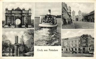 10 db RÉGI külföldi városképes lap; kikötők, hajók / 10 old foreign town-view postcards; ports, ships