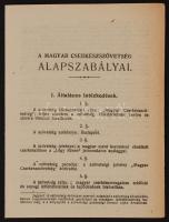 1922 A Magyar Cserkész Szövetség Alapszabályai 24p