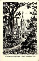 Szatymaz, újjáépített római katolikus templom s: Fábián Imre (EK)