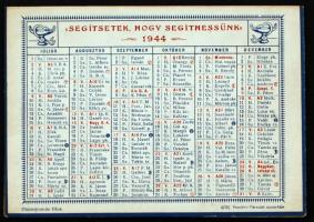 1944 Gróf Apponyi Albert Poliklinika Franklin Társulat nyomdájában készült asztali naptára, "Se...
