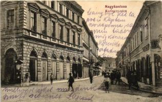 Nagykanizsa, Kazinczy utca, Unger cementraktár, üzletek, kiadja Schwarz és Tauber (EK)