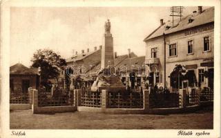 Siófok, Hősök szobra, Balaton szálloda (EK)