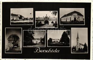 Bonchida, Gróf Bánffy kastély, Hangya üzlet, templom, belső / castle, shop, church, interior (EK)