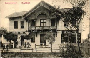 Csízfürdő, Horváth nyaraló, Első csízi bazár, Szoyka Pál üzlete, kiadja Szoyka Pál / villa, shops (EK)