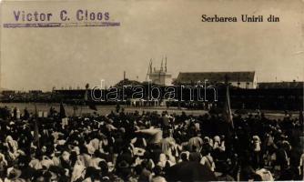 Gyulafehérvár, Egyesítési ünnepség / celebration, Victor C. Cloos photo (ragasztónyom / gluemark)