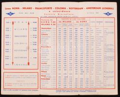 1939 A K.L.M. holland királyi légitársaság Róma-Milánó-Frankfurt-Amsterdam menetrendje /
1939 K.L.M....