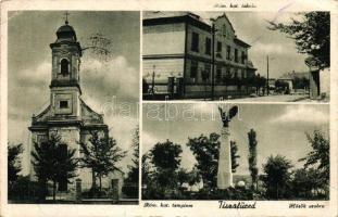 Tiszafüred, Római katolikus templom és iskola, Hősök szobra (EK)