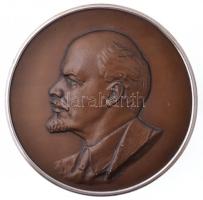 Szovjetunió DN "Lenin" Br plakett keretben, támasztékkal. Szign.: N. Szokolov T:2 Soviet Union ND "Lenin" Br plaque in frame, with supporter. Sign.: N. Sokolov C:XF